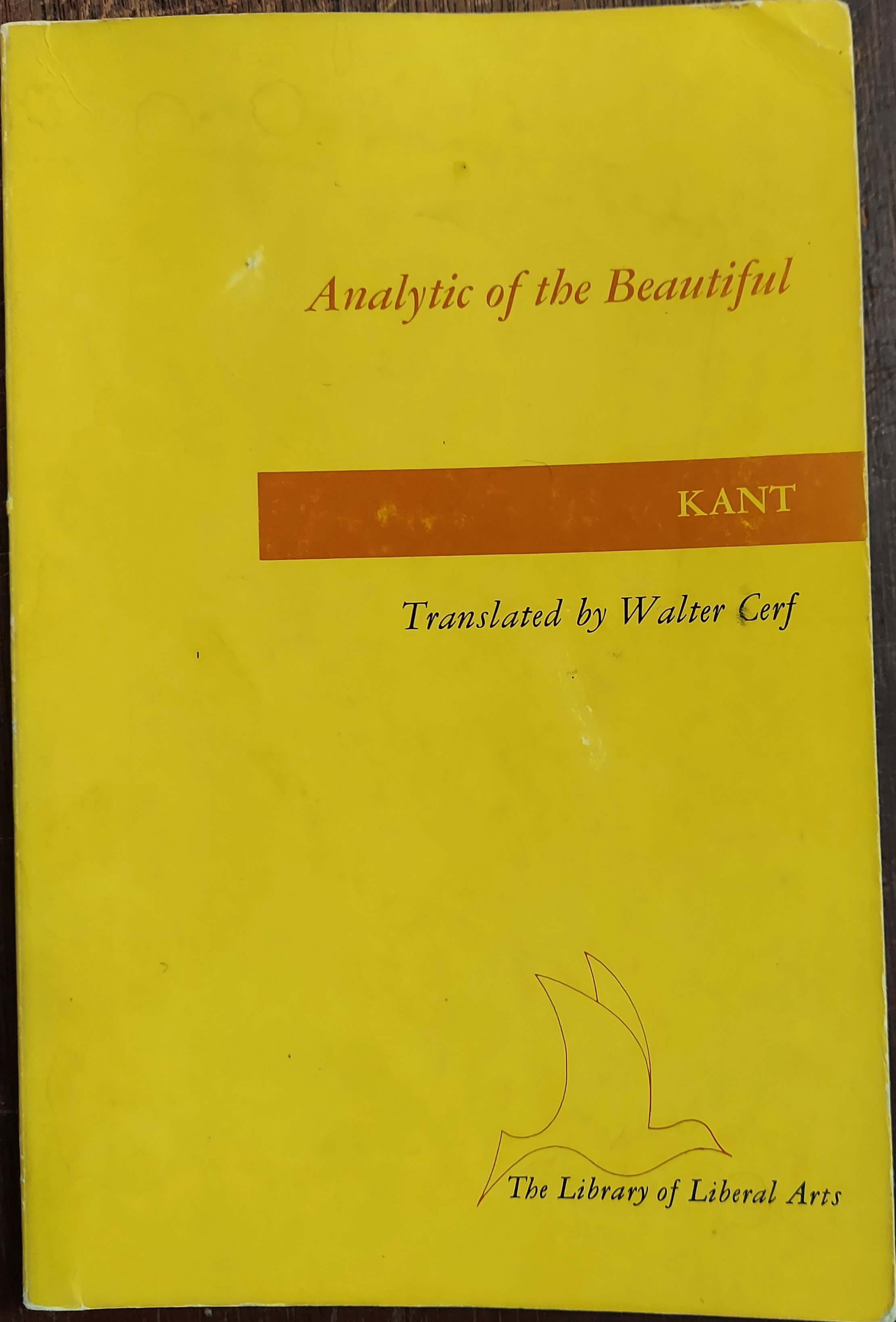 Analytic of the Beautiful from The Critique of Judgement