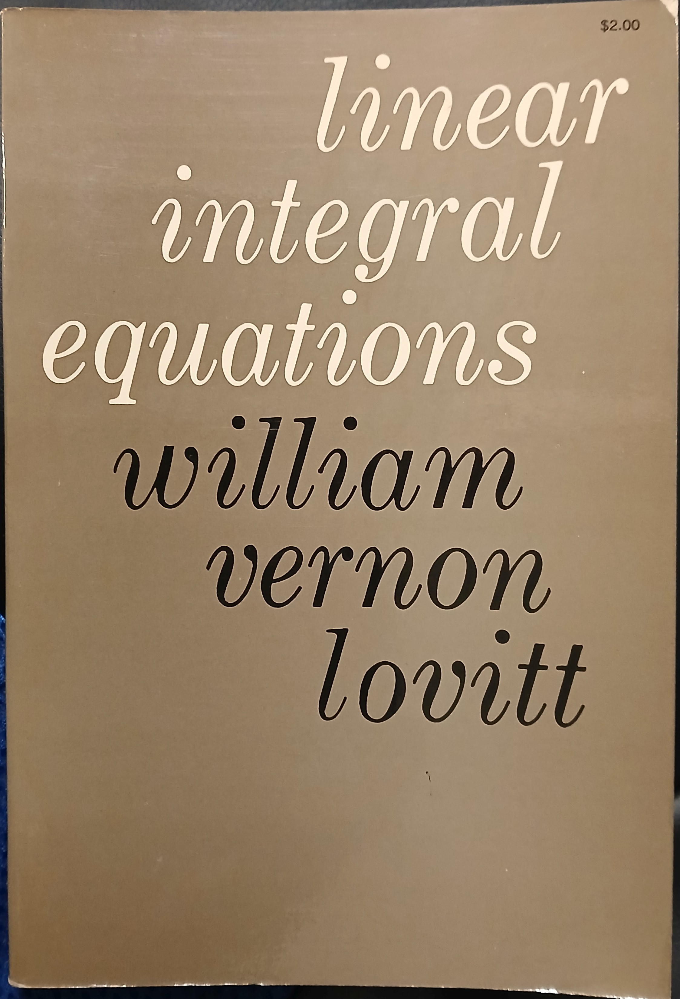 Linear Integral Equations