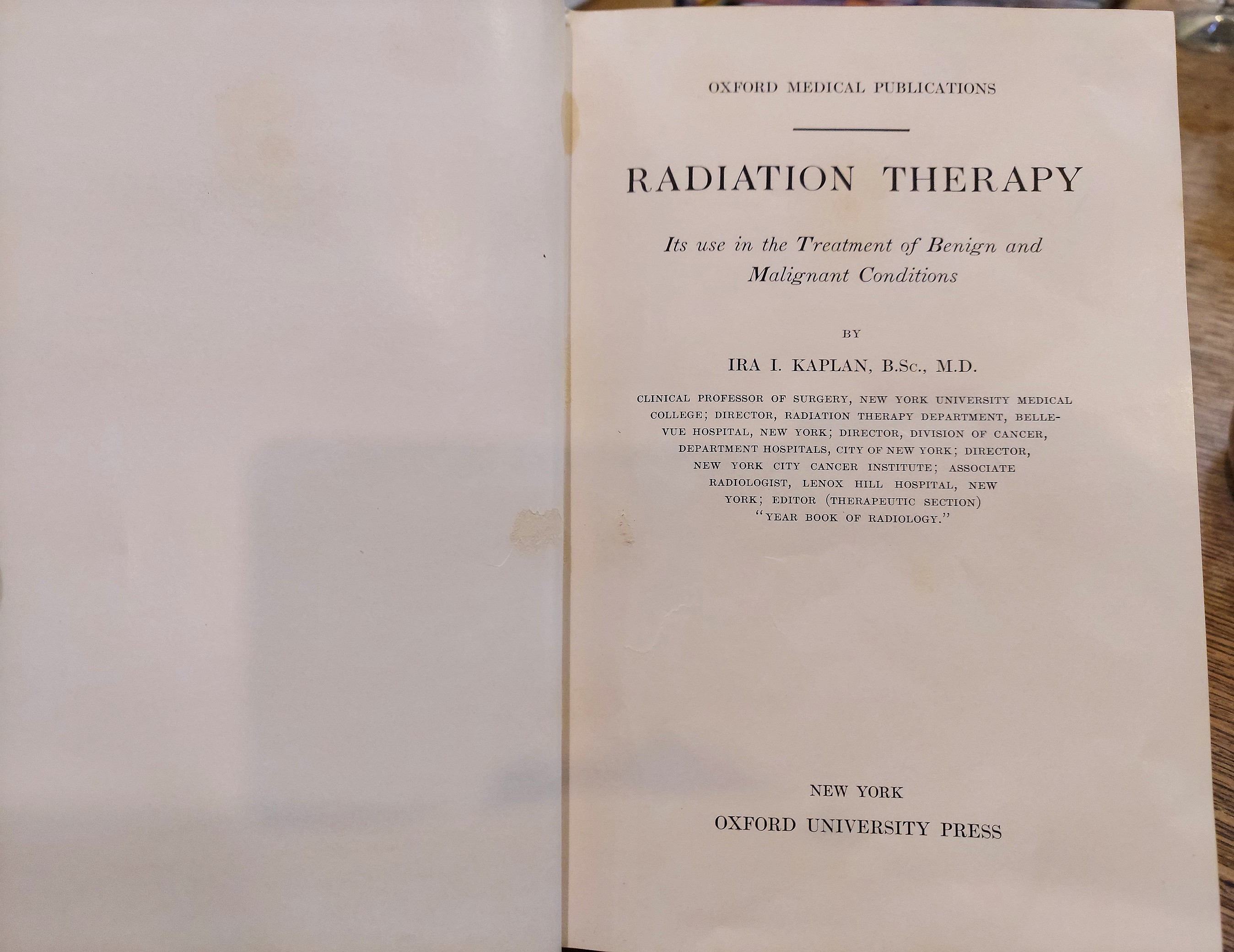 Radiation Therapy : Its Use in the Treatment of Benign and Malignant Conditions