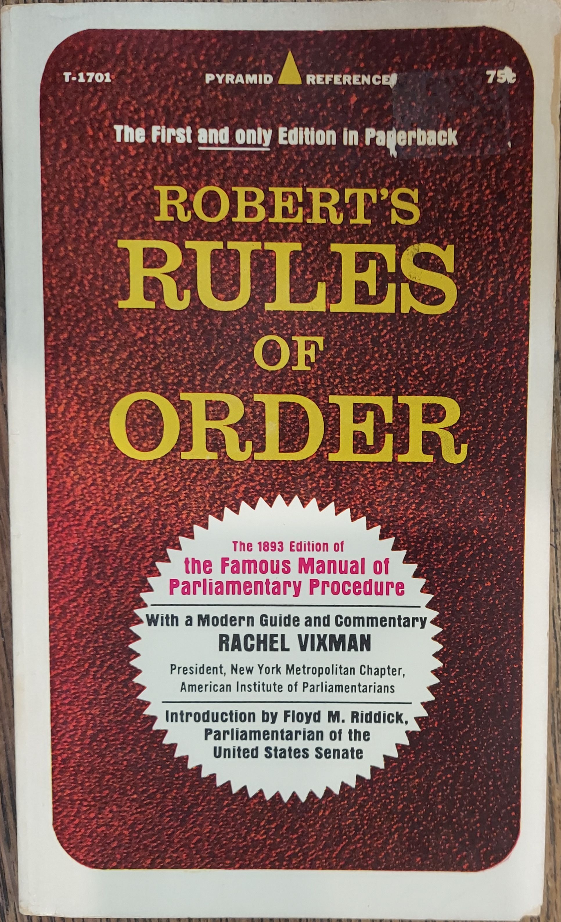Robert's Rules of Order