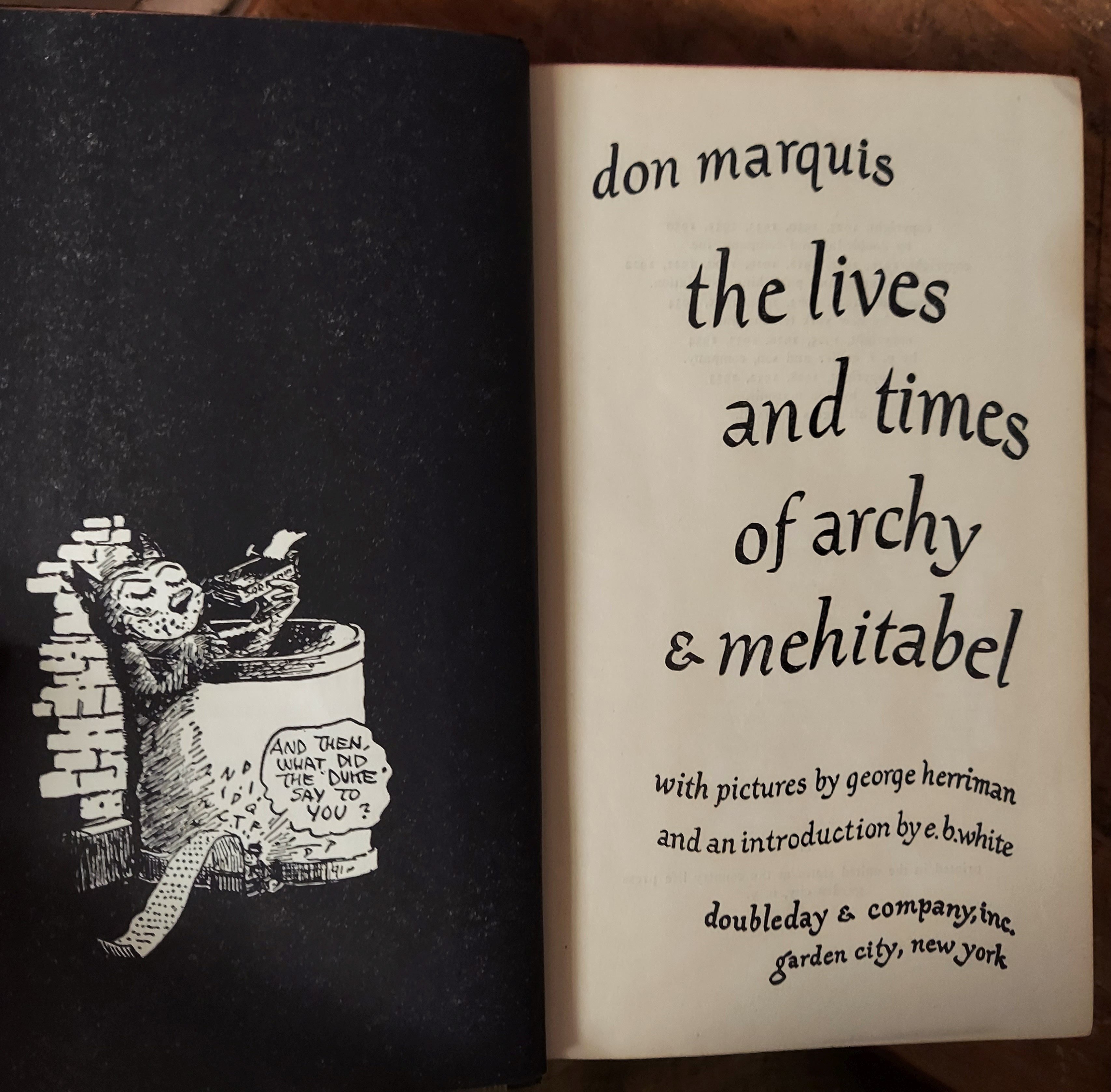 The Lives and Times of Archy and Mehitabel
