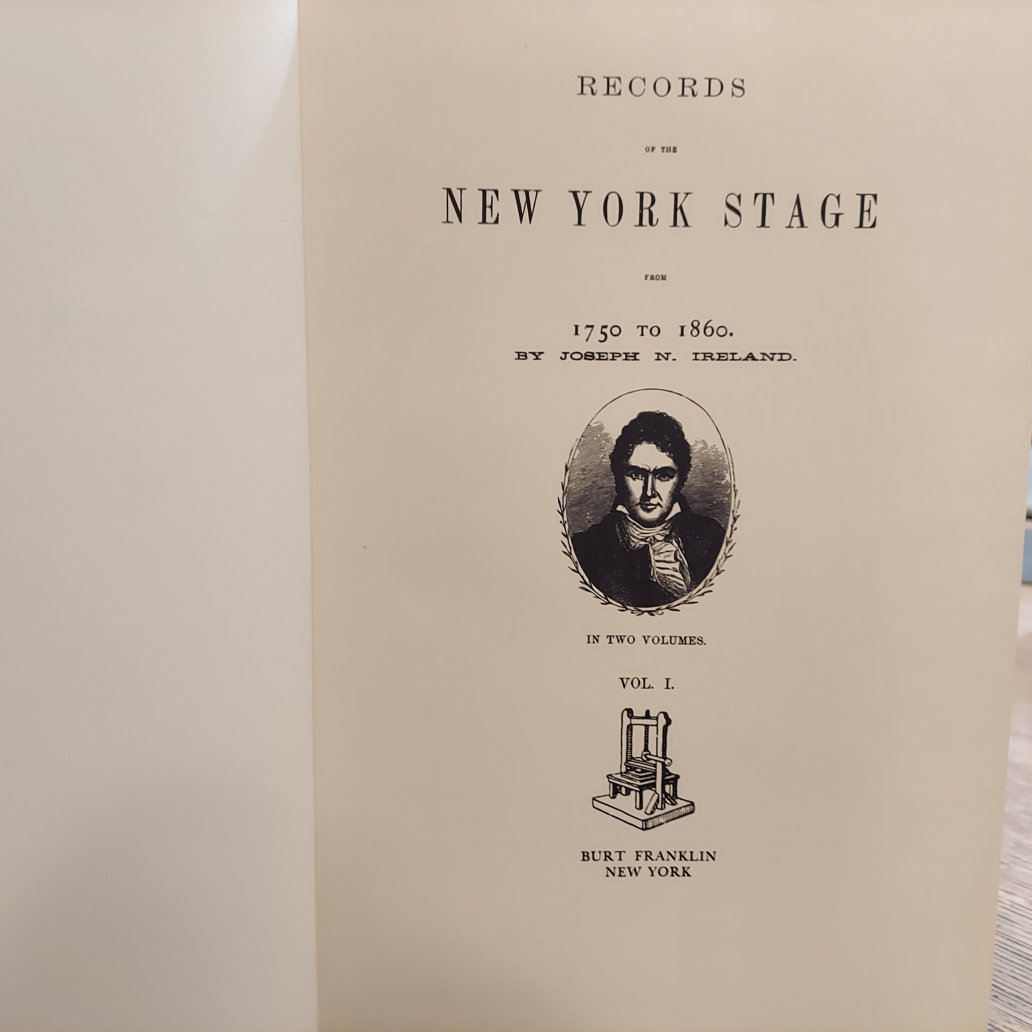 Records of the New York Stage - 2 Volume Set