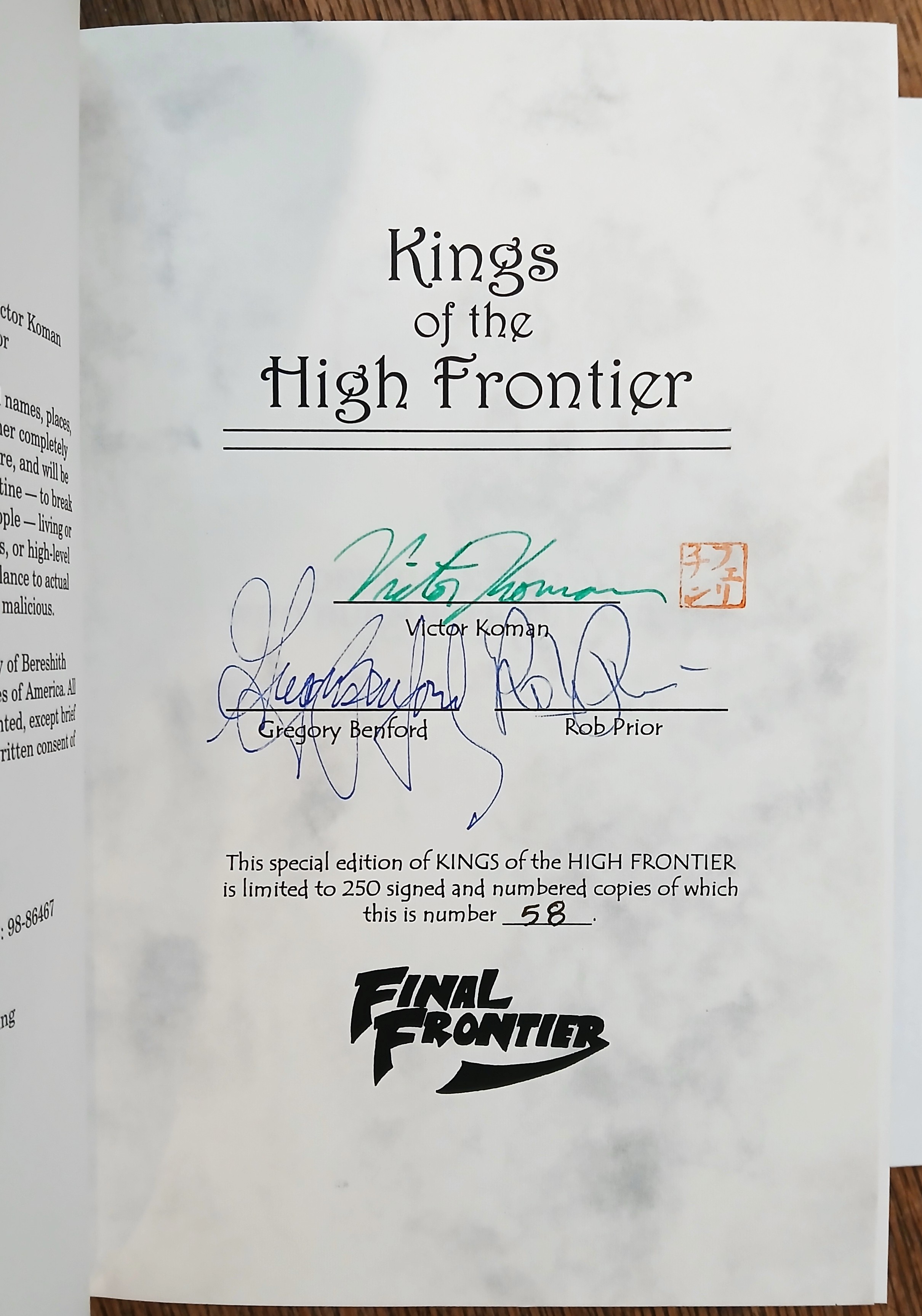 Image for Kings of the High Frontier: Book One of the High Pilgrimage Kings of the High Frontier: Book One of the High Pilgrimage