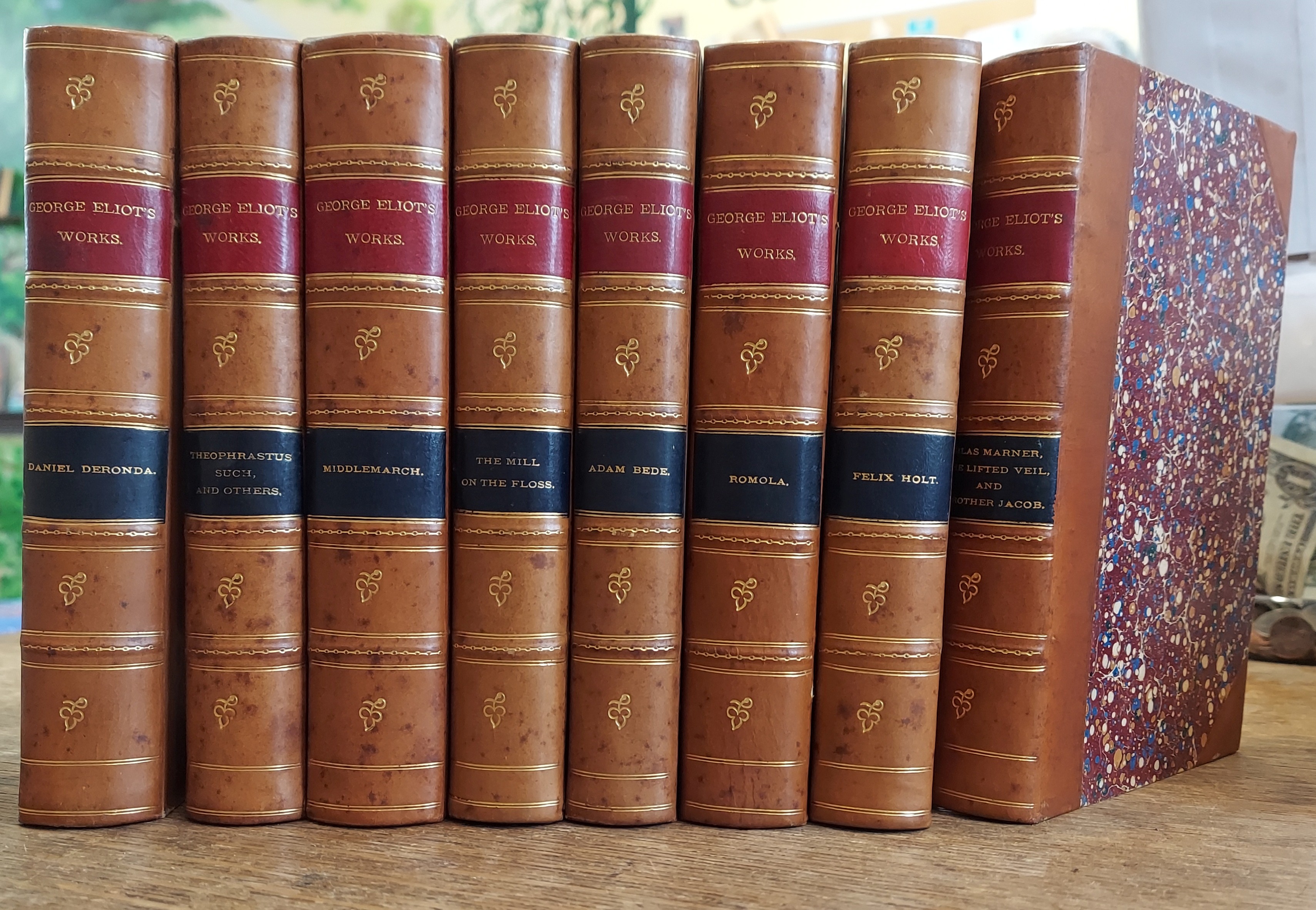The Works of George Eliot (8 Volumes - leatherbound)