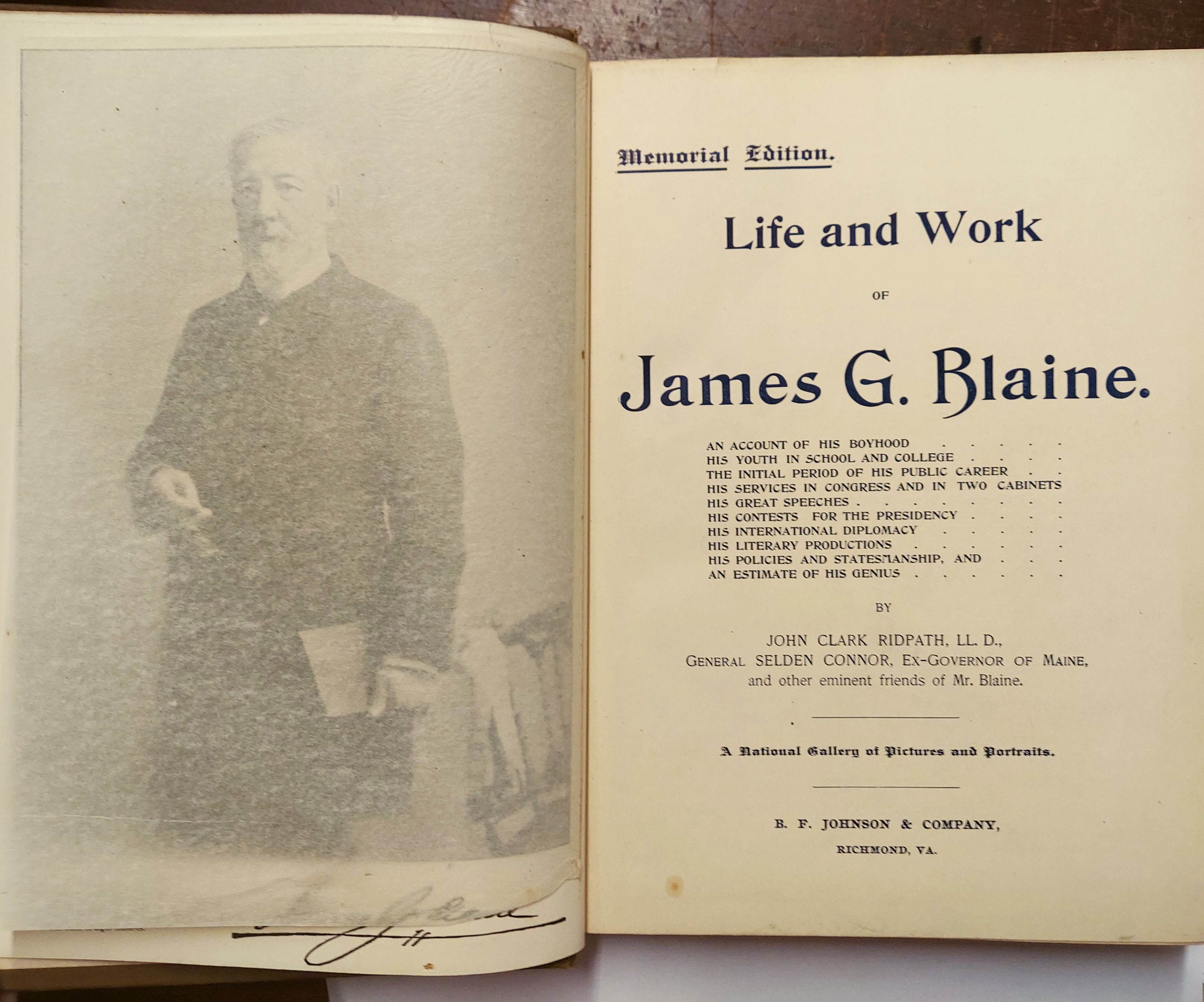 Life and Work of James G. Blaine 