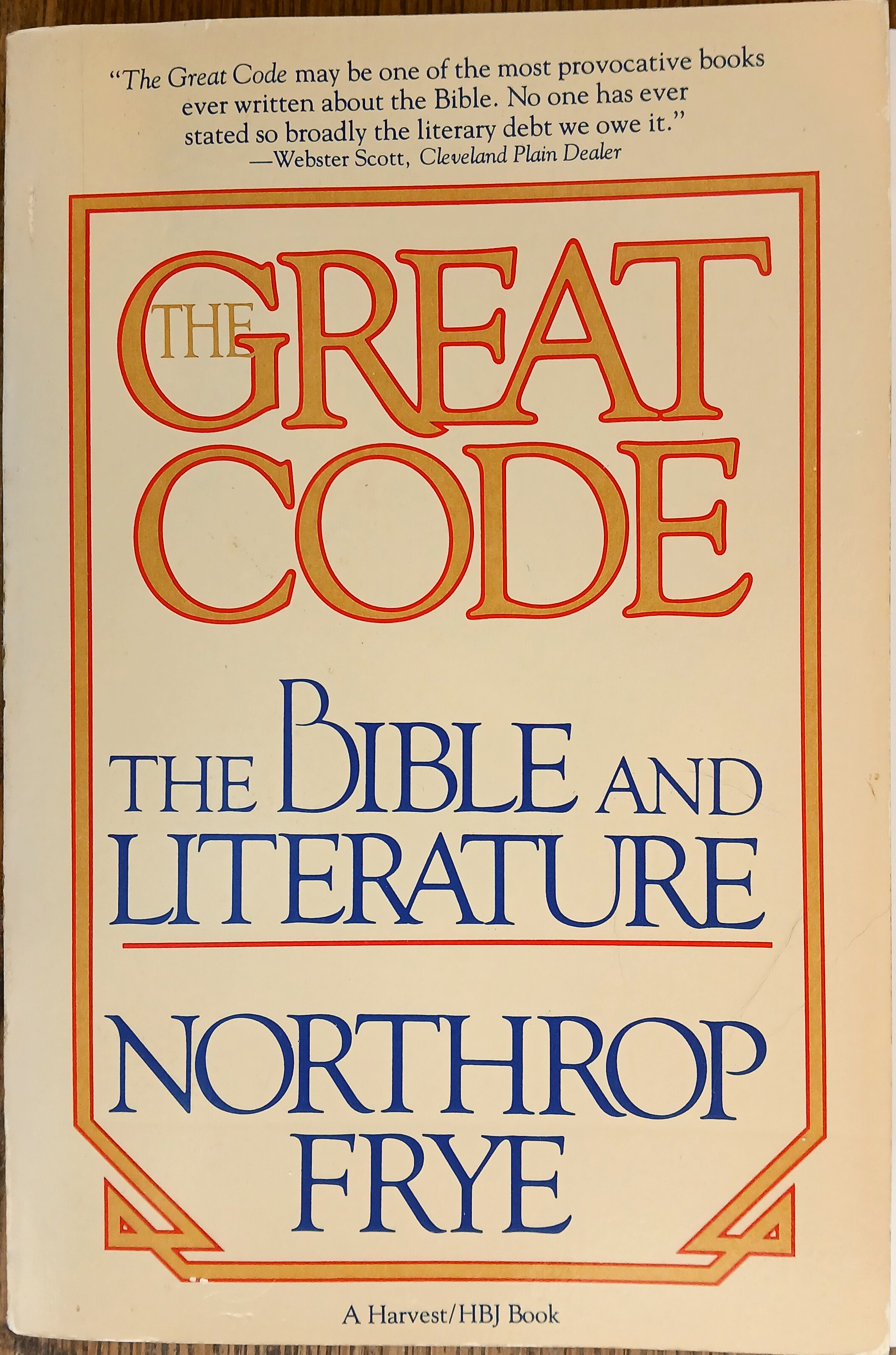 The Great Code: The Bible and Literature