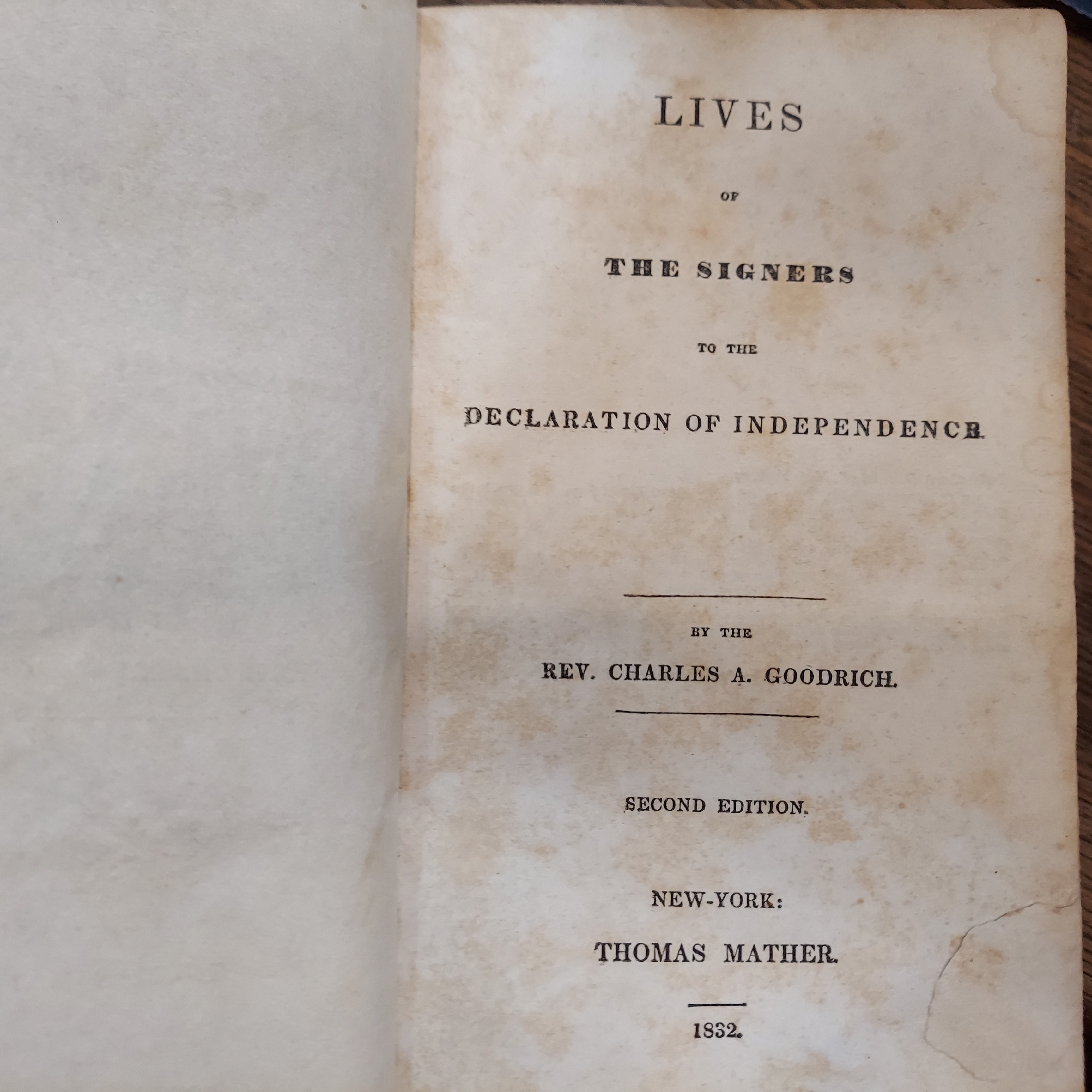 Lives of the Signers to the Declaration of Independence