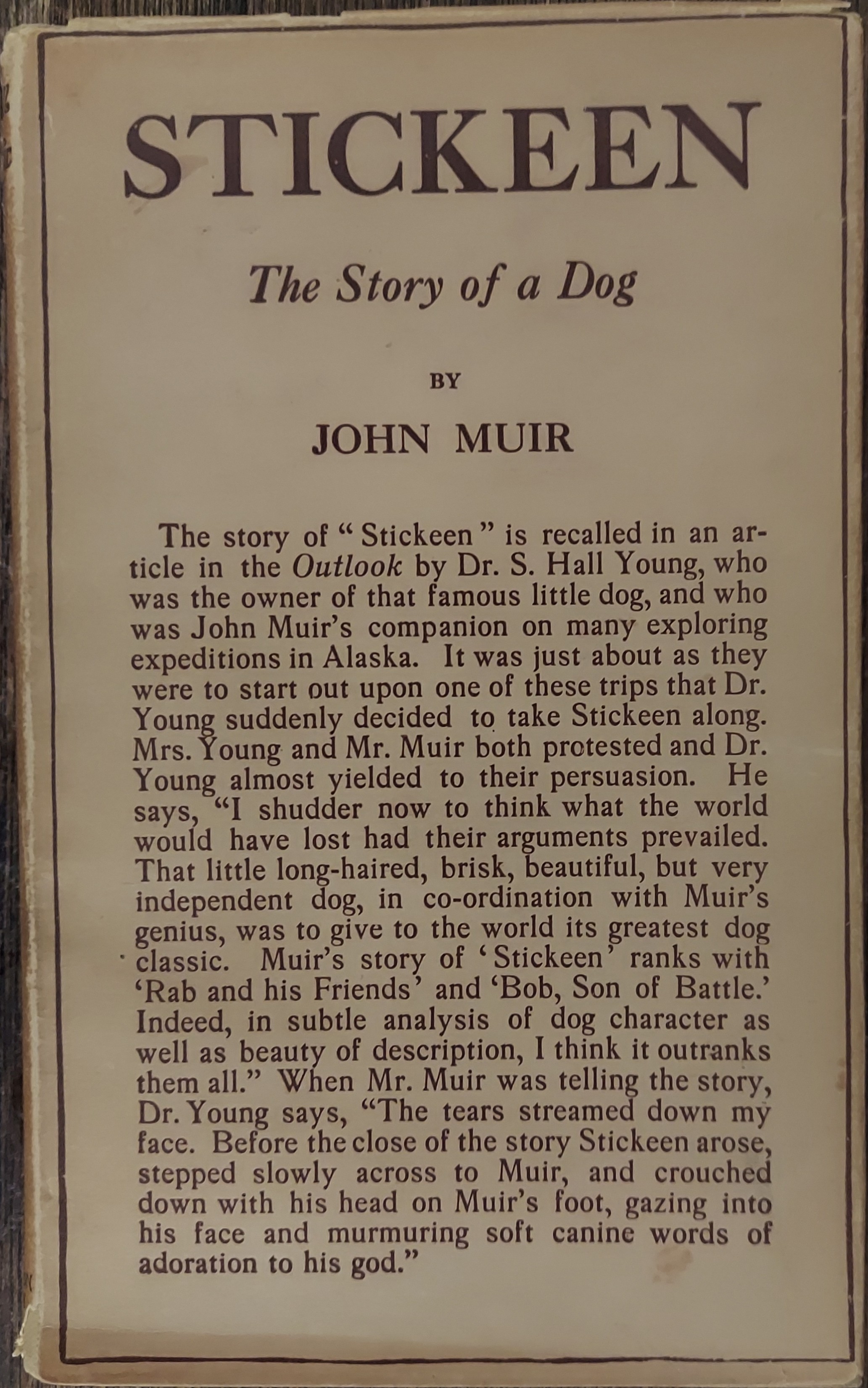 Stickeen : The Story of a Dog