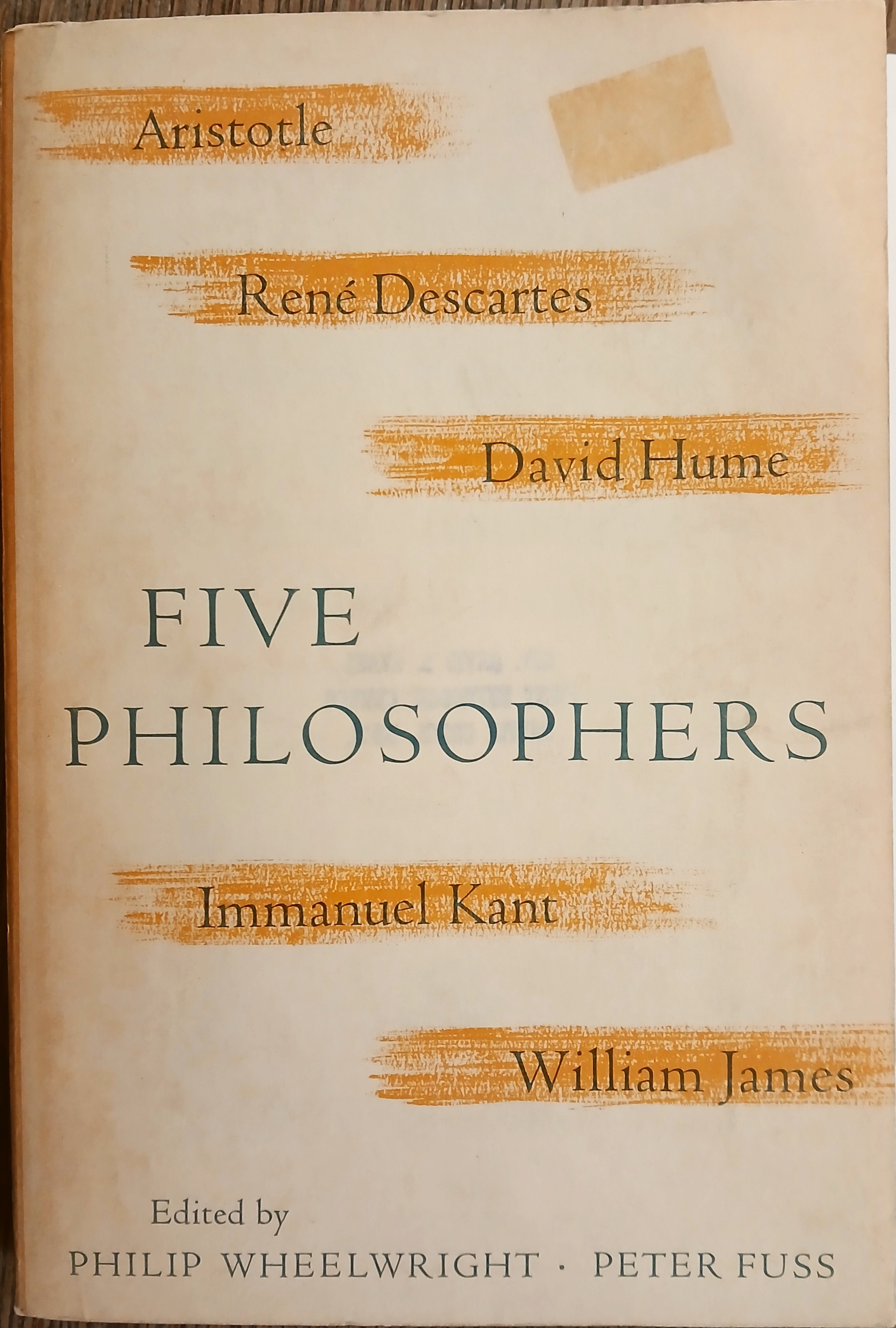 Five Philosophers: Aristotle, Rene Descartes, David Hume, Immanuel Kant, William James